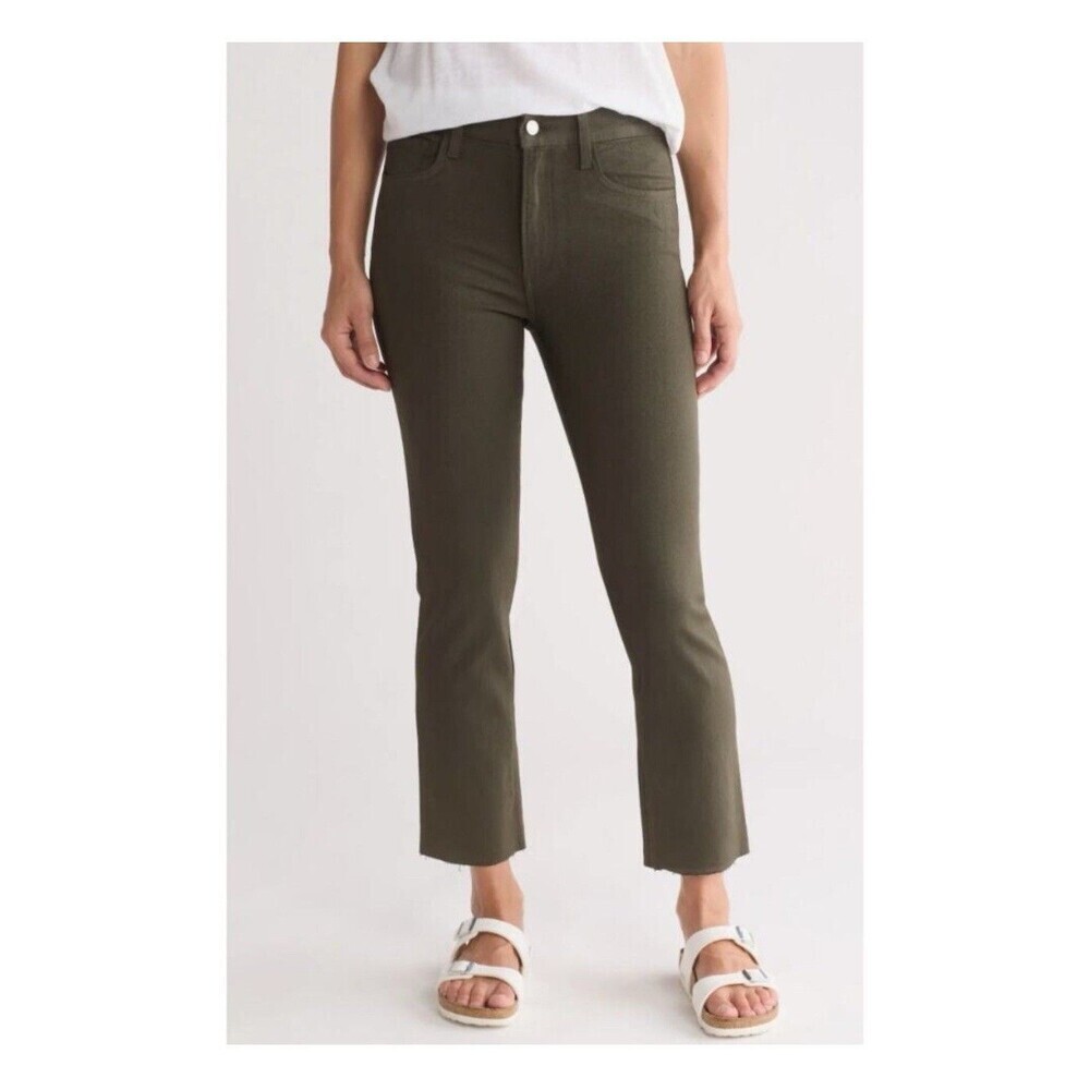 FRANK & EILEEN Cork Everyday Straight Leg Jeans Size 27 Olive Green NEW Wax Coat